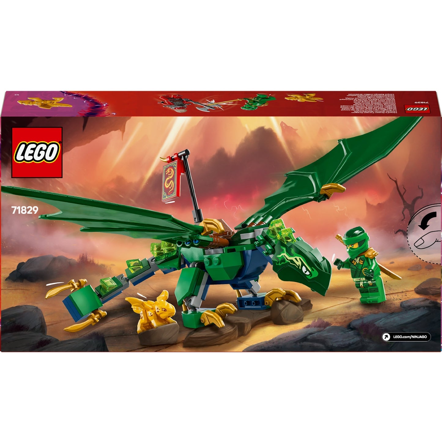 Lego ninjago 71829 lloyds groene bosdraak