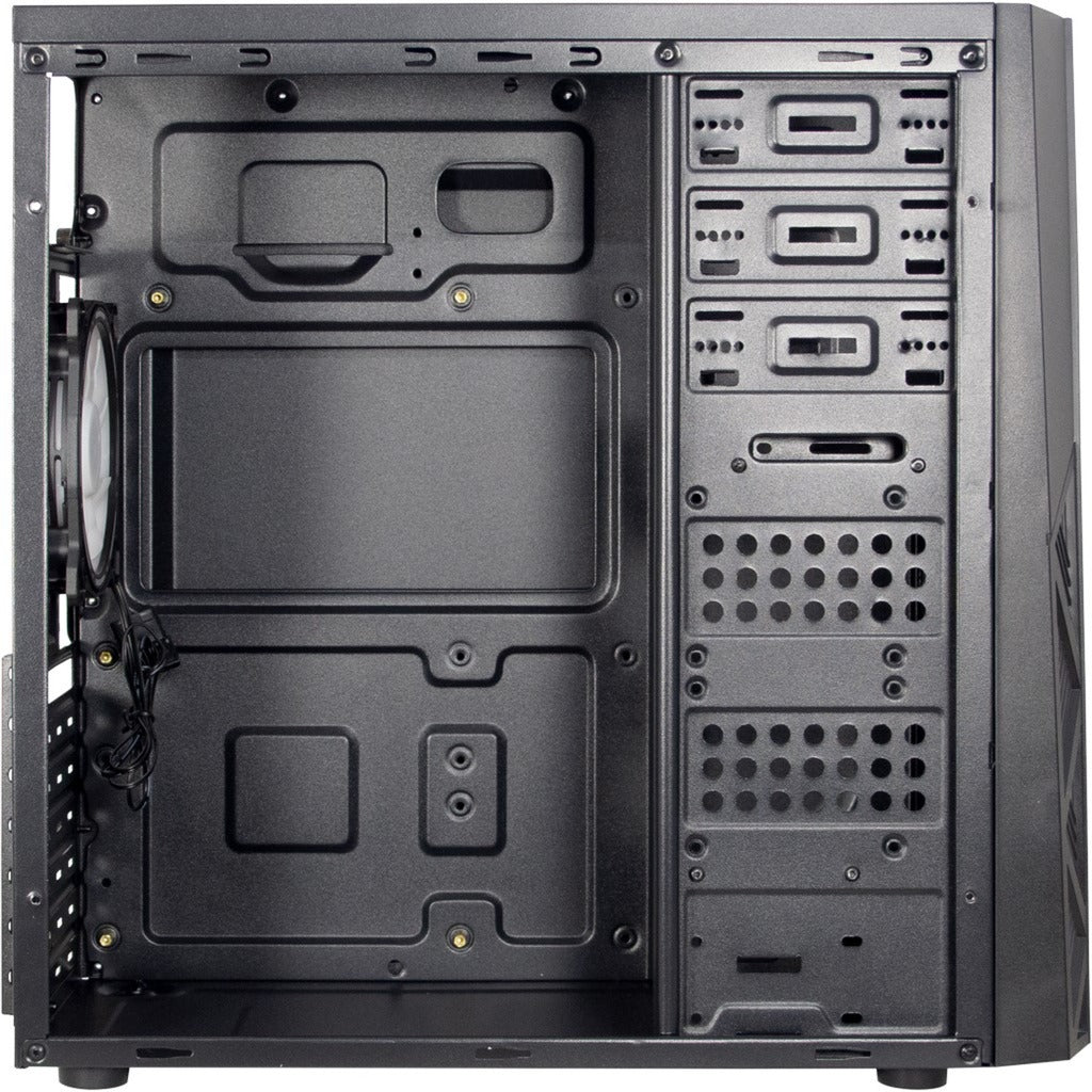 Inter-tech b-02 rgb midi tower behuizing (zwart | 3x usb-a | rgb | window)
