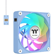 Thermaltake ct120 ex reverse argb sync pc cooling fan hydrangea blue (3-fan pack) case fans (lichtblauw, 3 stuks, 120 x 120 x 25 mm, pwm) - afbeelding 2