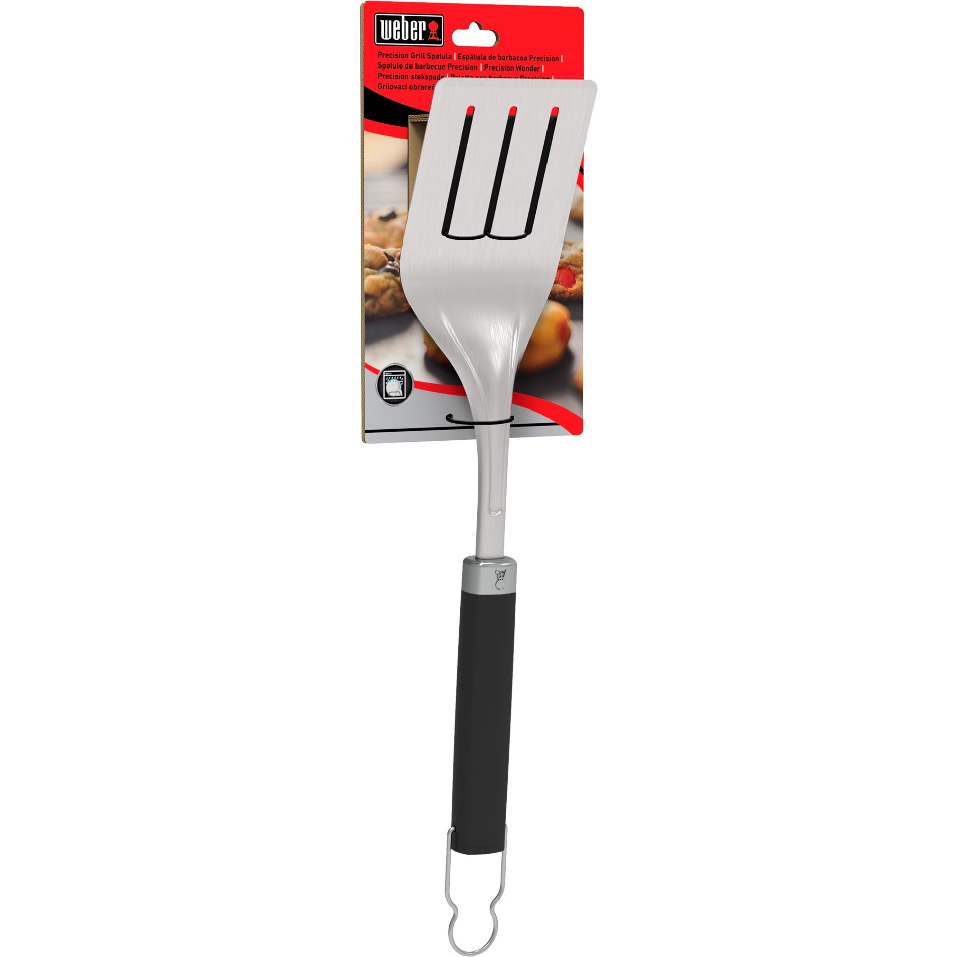 Weber precision barbecuespatel (roestvrij staal zwart)