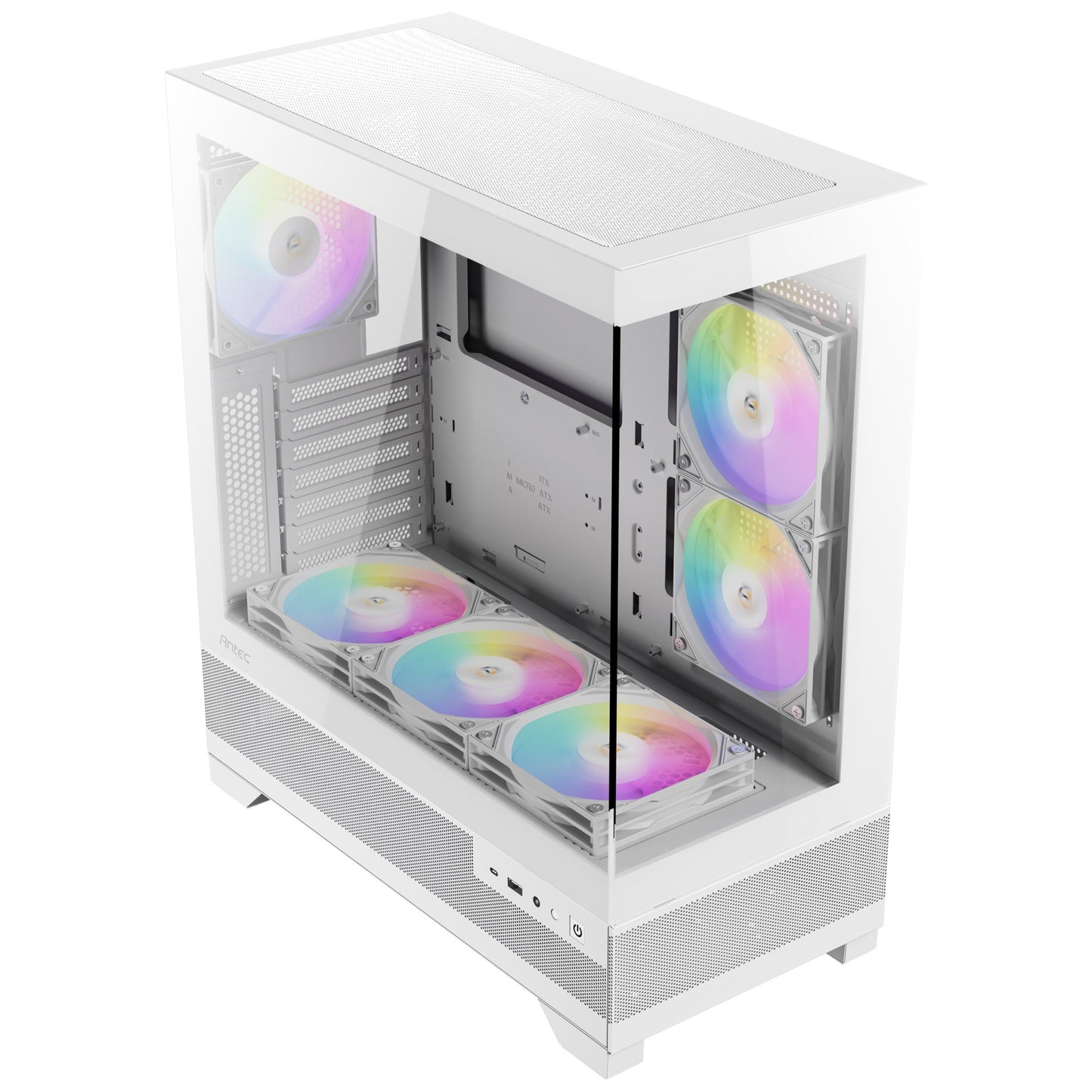 Antec cx700 elite rgb midi tower behuizing (wit | 2x usb-a | tempered glass)