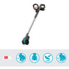 Gardena easyweed accu-onkruidborstel 1800 18v p4a gebruiksklare set onkruidverwijderaar (grijs turquoise, accu en oplader inbegrepen, power for all alliance)