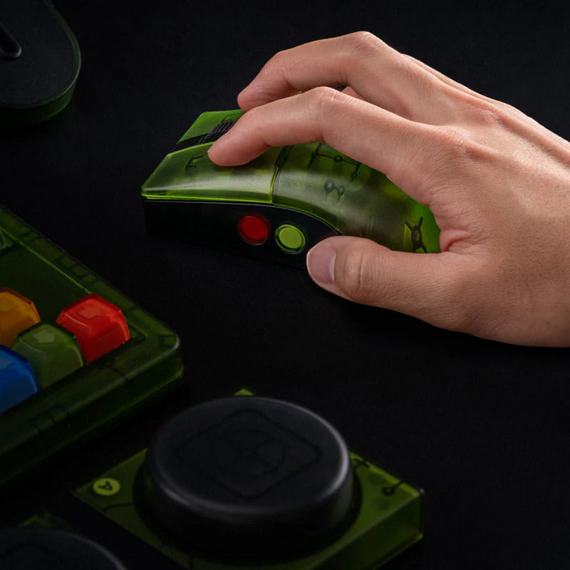 8bitdo retro r8 mouse - xbox edition (groen, 50 - 26000 dpi, bluetooth usb-c 2.4 ghz)