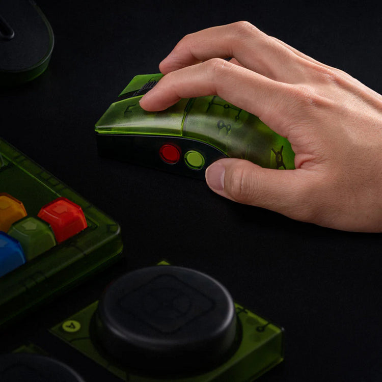 8bitdo retro r8 mouse - xbox edition (groen, 50 - 26000 dpi, bluetooth usb-c 2.4 ghz)