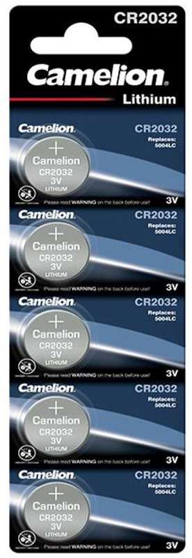 Camelion knoopcel batterij 3v cr2032 kaart a 5 stuks