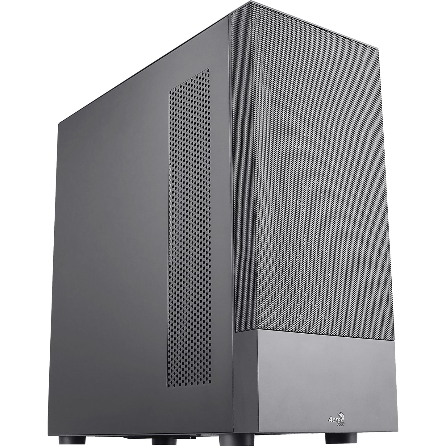 Aerocool cipher s-bk-v1 midi tower behuizing (zwart | 3x usb-a)