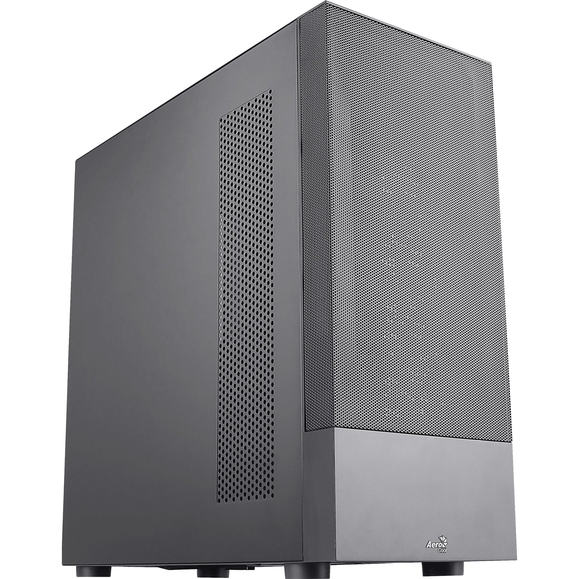 Aerocool cipher s-bk-v1 midi tower behuizing (zwart | 3x usb-a)