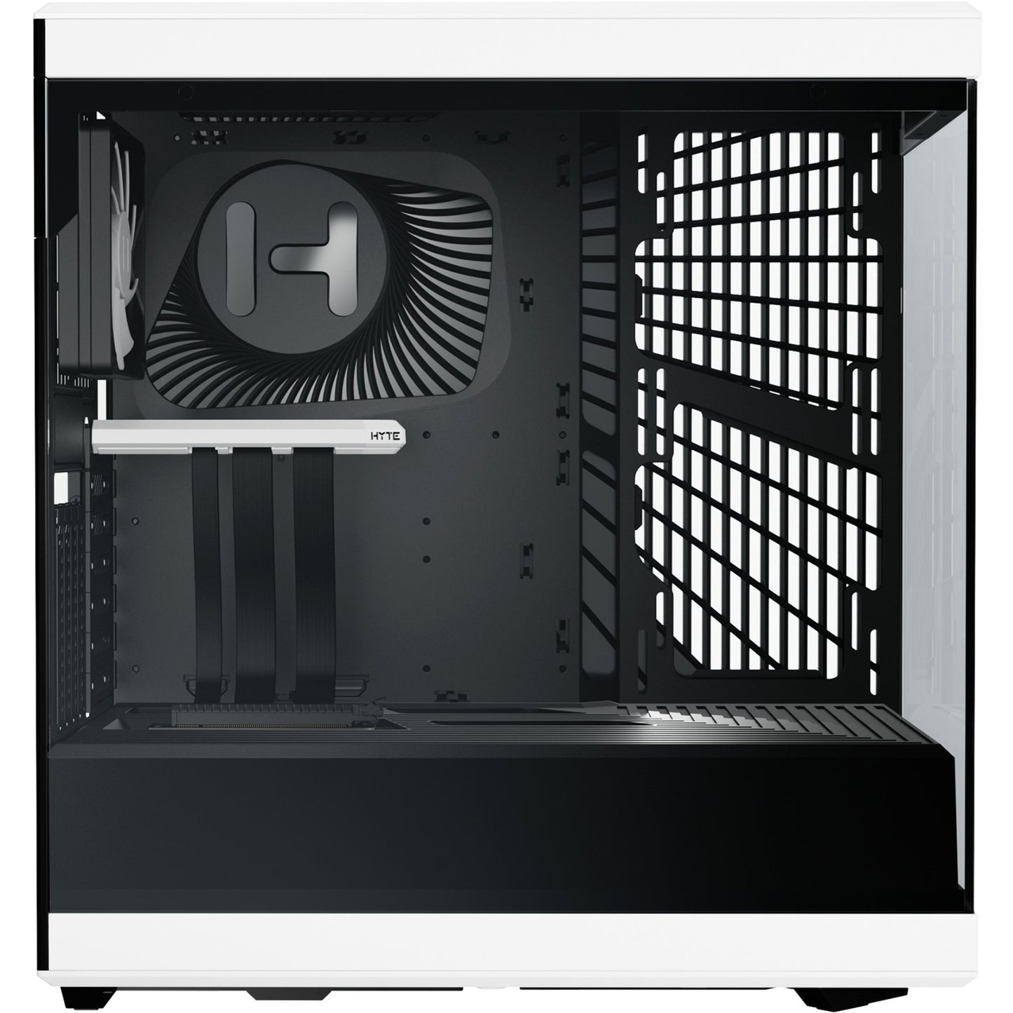 Hyte y40 midi tower behuizing (wit zwart | 2x usb-a | 1x usb-c | tempered glass)