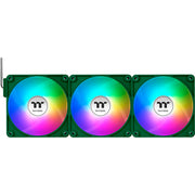Thermaltake ct120 ex argb sync pc cooling fan racing green (3-fan pack) case fans (groen, 3 stuks, 120 x 120 x 25 mm, pwm) - afbeelding 1