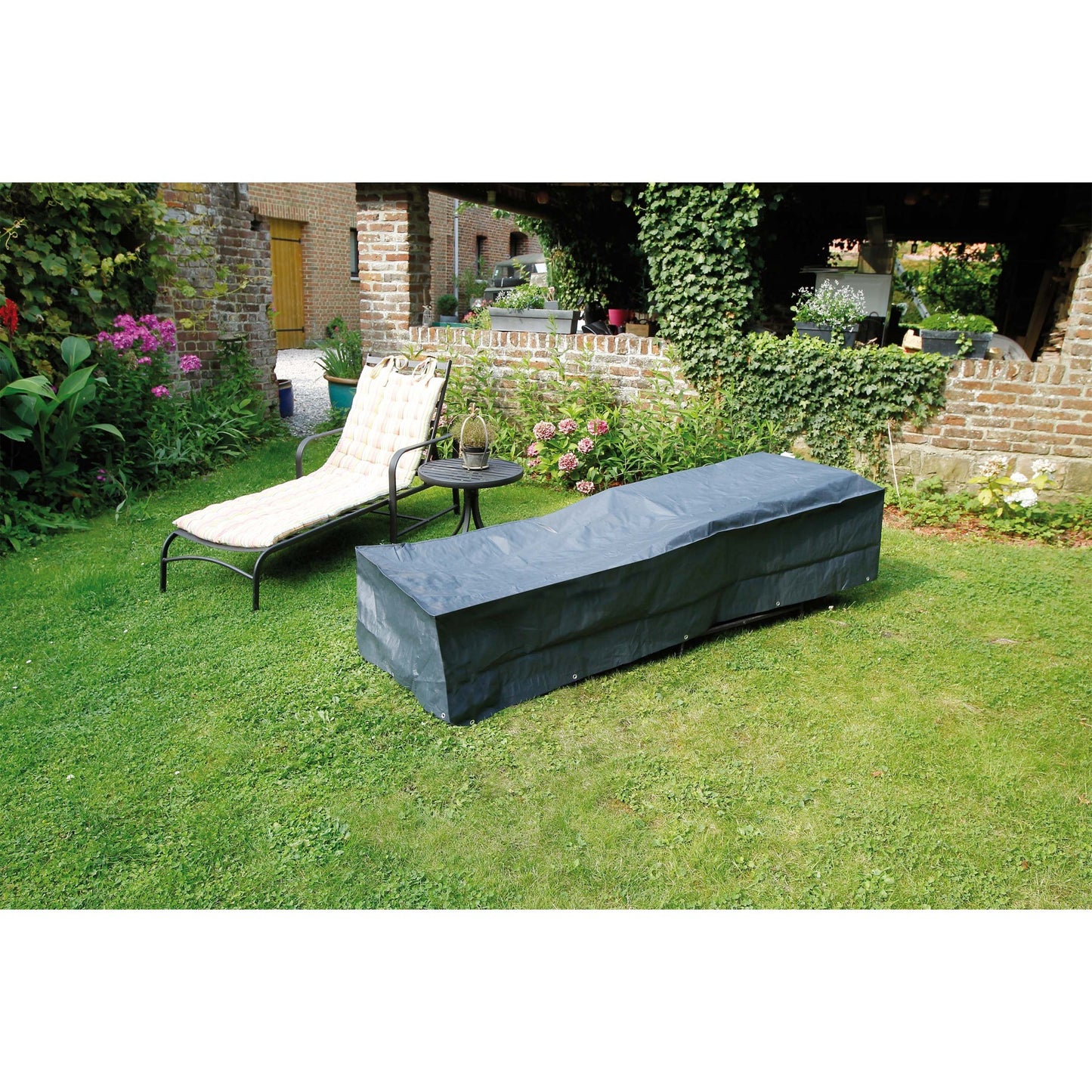 Nature tuinmeubelafdekhoes voor ligstoel afdekking (grijs, 6030607)