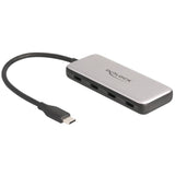 Delock 4-port usb-c + pd 85 watt usb-hub (grijs) - afbeelding 1