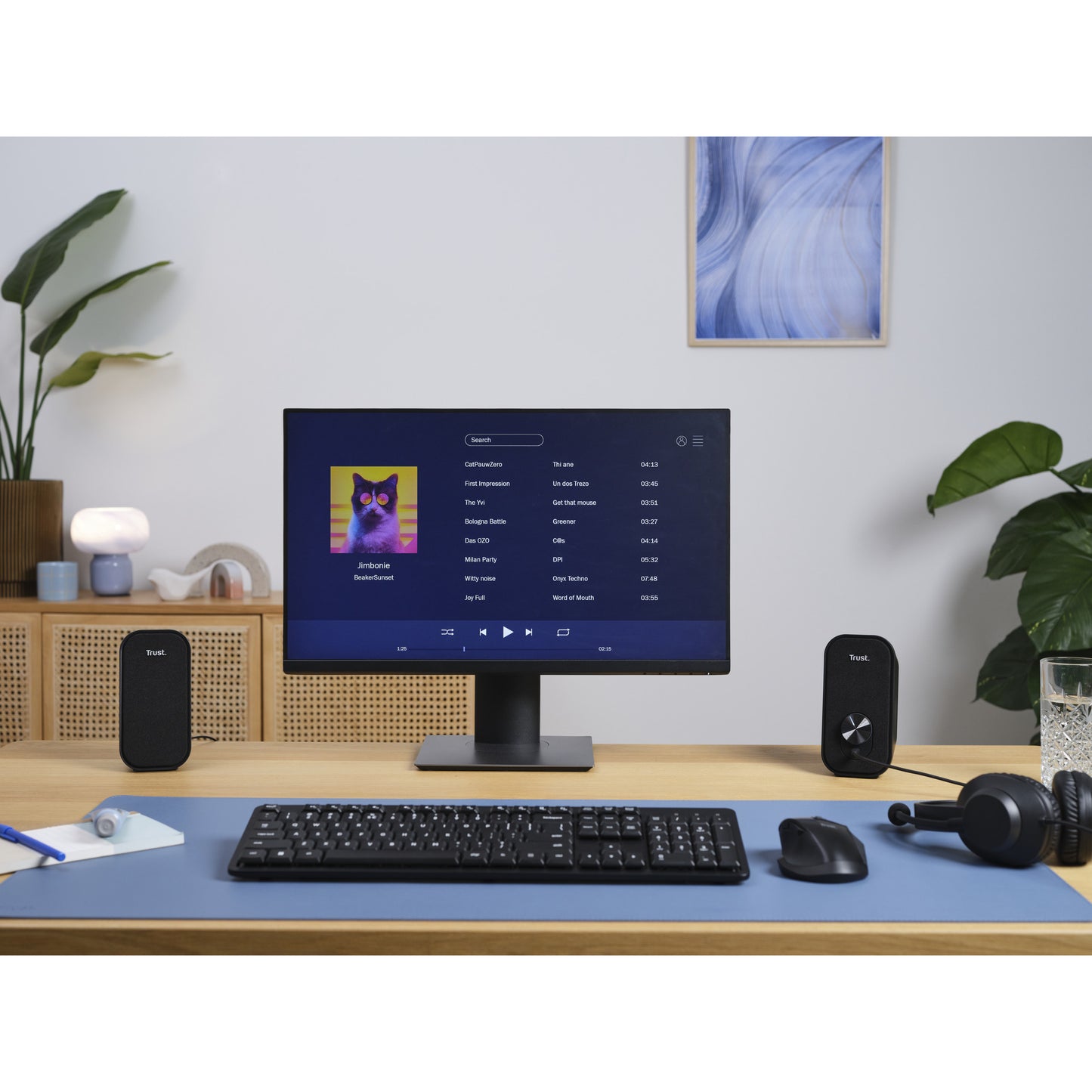 Trust ador 2.0-luidsprekerset pc-luidspreker (zwart grijs)