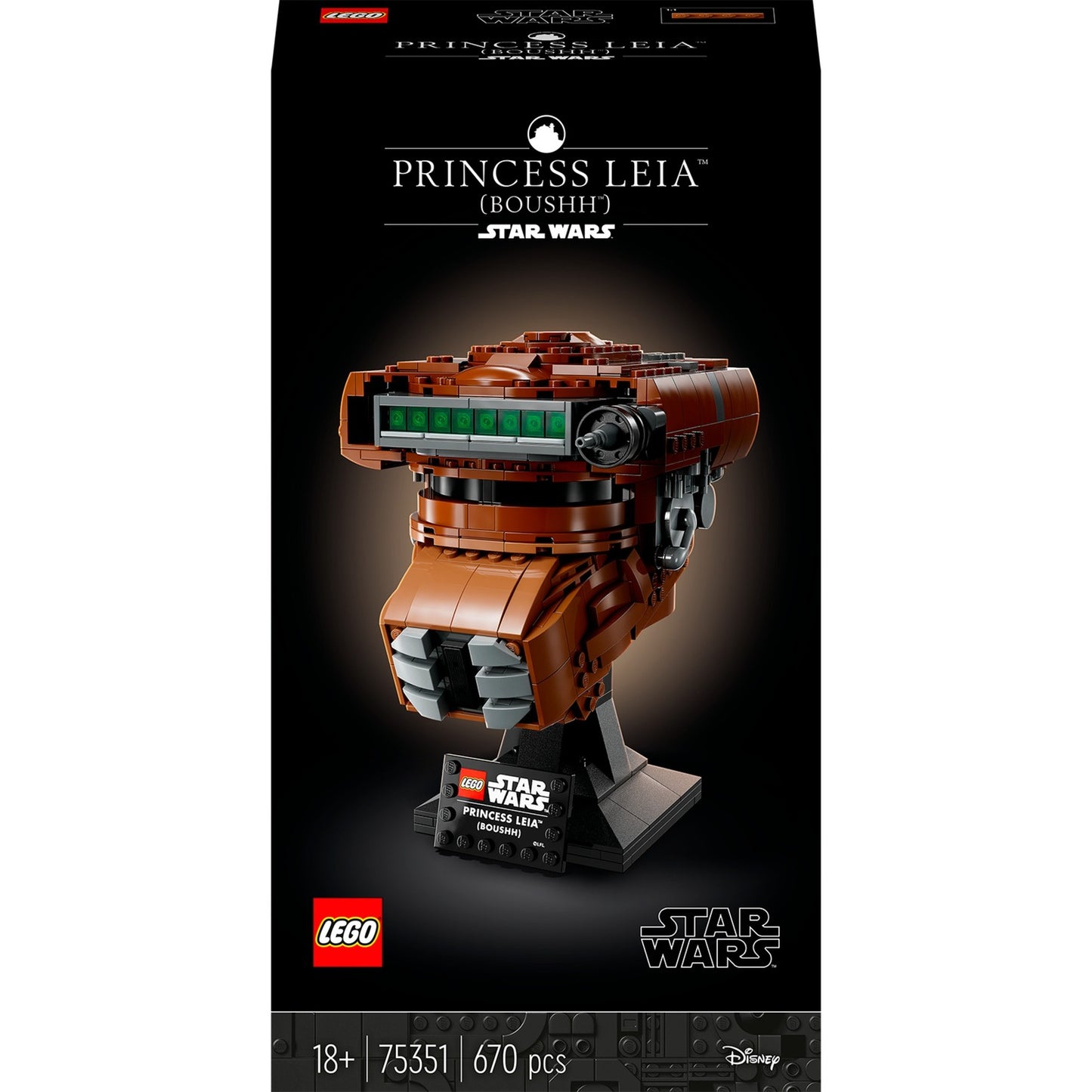 Lego star wars - prinses leia (boushh) helm constructiespeelgoed (75351)