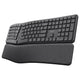 Trust keyra ergonomisch draadloos toetsenbord (zwart, us lay-out (qwerty), 100%, 2.4 ghz usb | bluetooth)