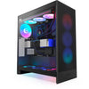 Nzxt h7 flow rgb (2024) midi tower behuizing (zwart | 2x usb-a | 1x usb-c | rgb | tempered glass)