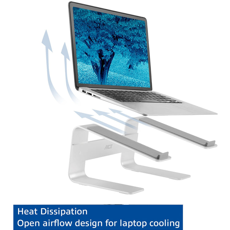 Laptopstandaard act ac8130 zilver 15,6 inch