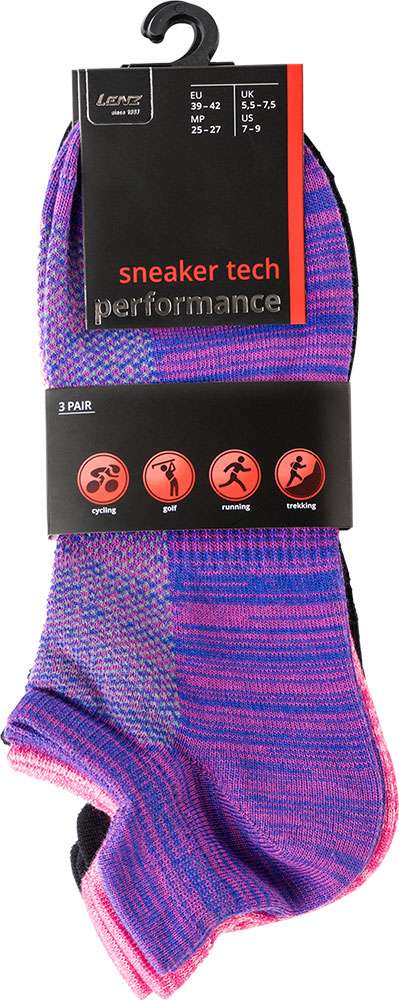 Lenz performance sneaker tech - running socks (3 pack)