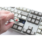 Ducky origin vintage mechanisch toetsenbord (grijs, us lay-out (qwerty), cherry mx red, 100%, hot swap, pbt double-shot keycaps) - afbeelding 8