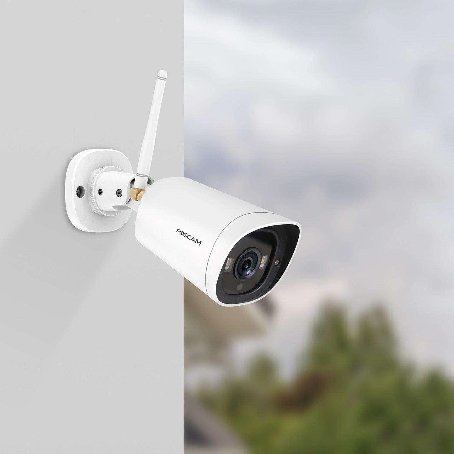 Foscam g4c, 2k starlight wifi buiten beveiligingscamera (wit)