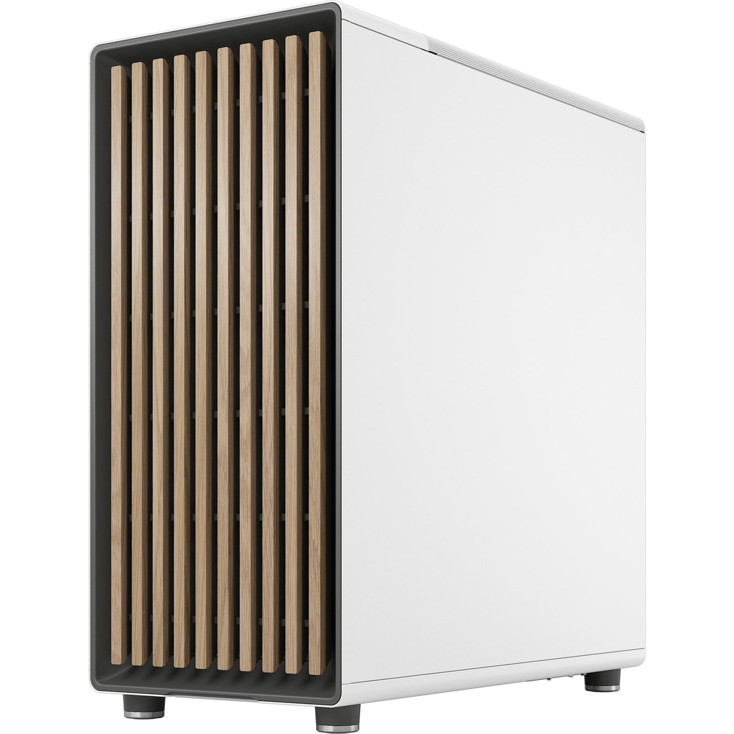 Fractal design north midi tower behuizing (wit houtkleur | 2x usb-a | 1x usb-c)
