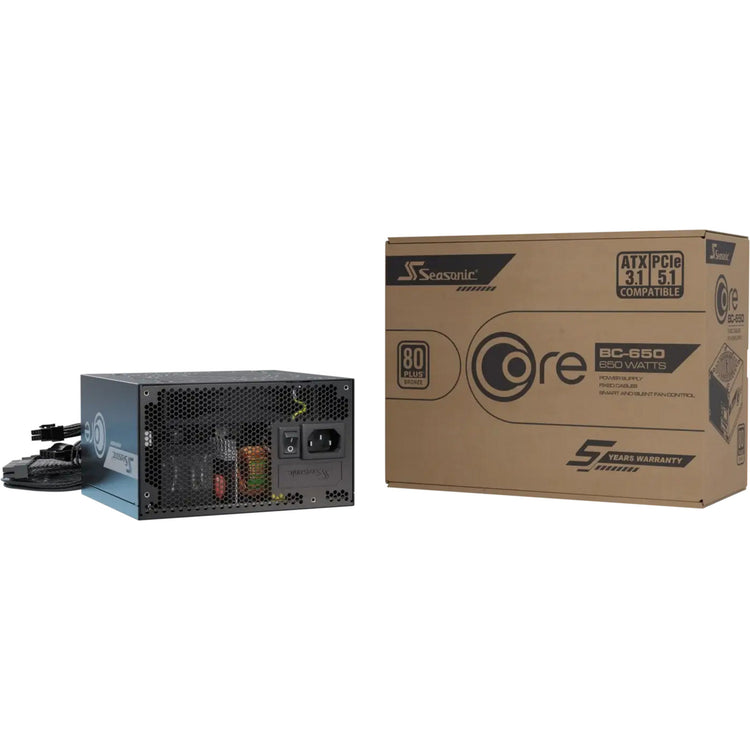 Seasonic core bc-650 atx 3.1 650 watt voeding (zwart, 2x pcie)