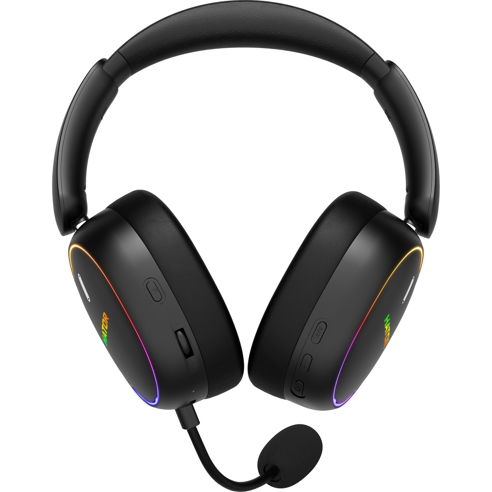 Hator phoenix 2 wireless over-ear gaming headset (zwart, rgb, 2.4ghz bluetooth 5.4 usb-c)