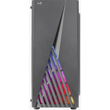 Aerocool delta g-bk-v1 midi tower behuizing (zwart | 3x usb-a | rgb | tempered glass) - afbeelding 2