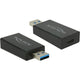 Delock converter usb 3.1 type-a > usb type-c adapter (zwart, 65689)