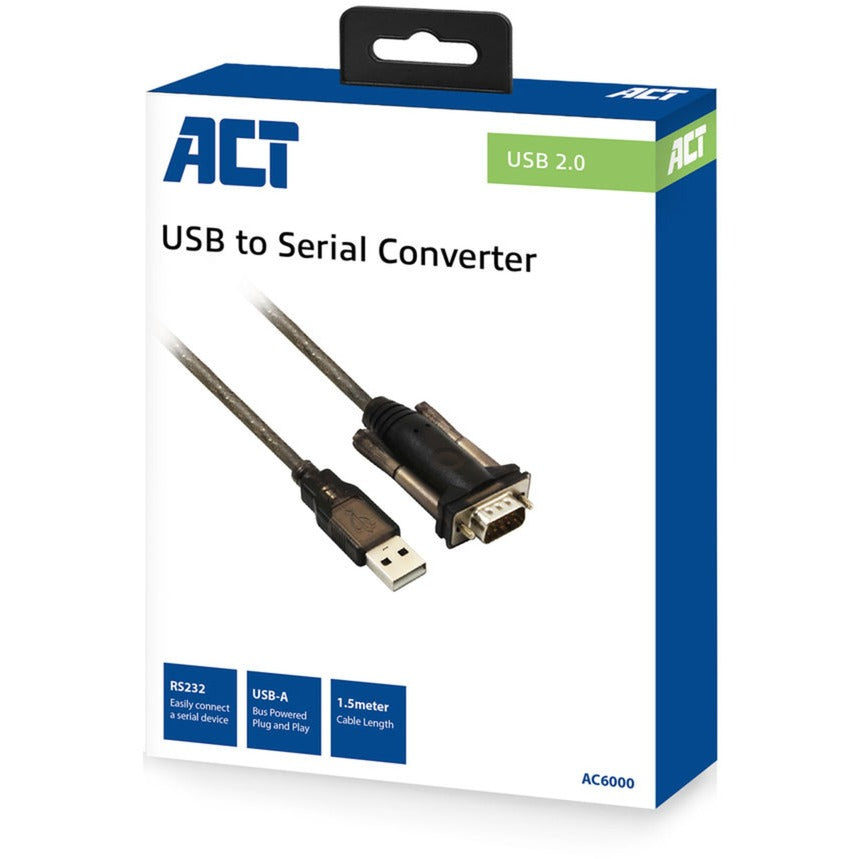 Act connectivity usb naar serieel converter (basic version) adapter (zwart)