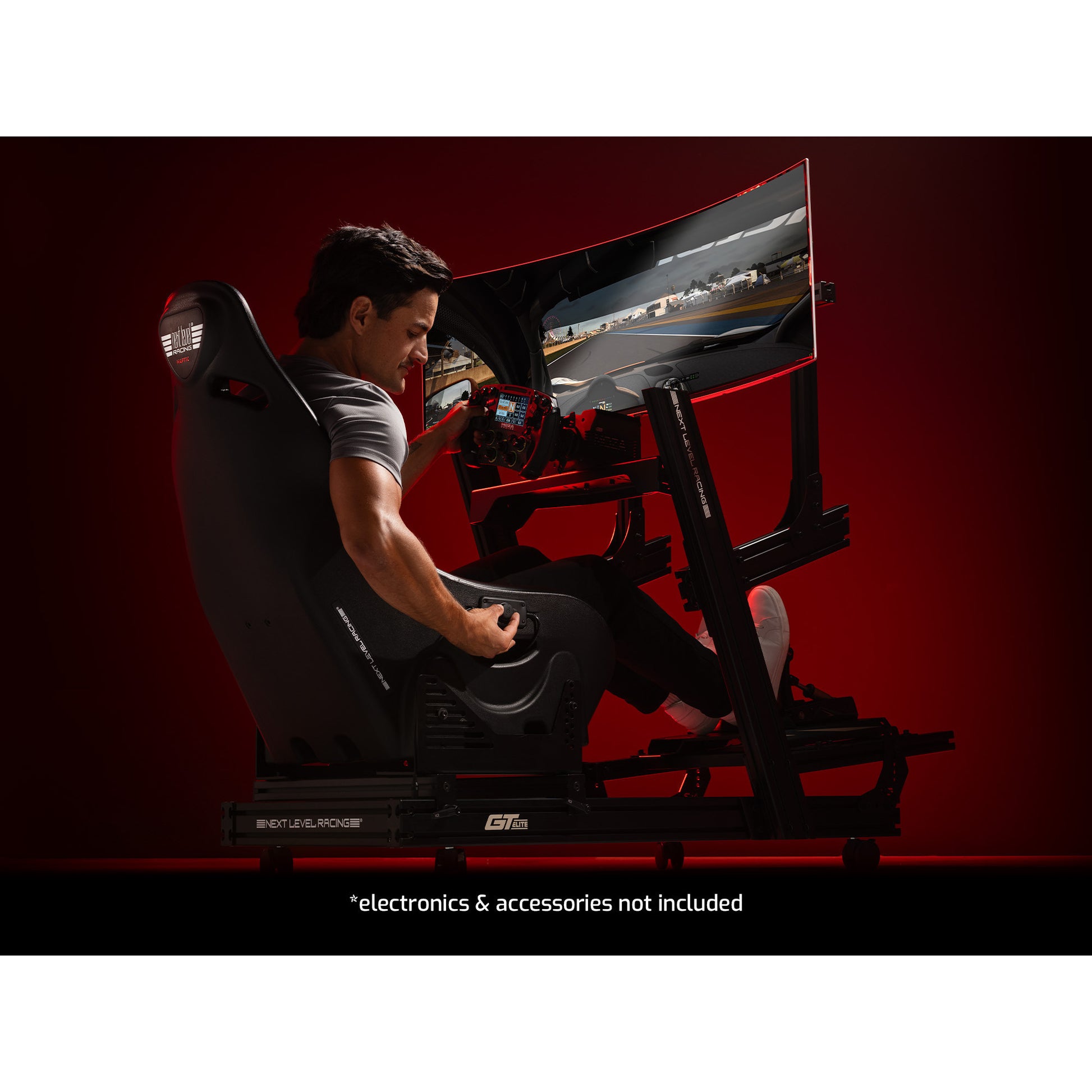 Next level racing es1 haptic feedback simracingstoel racestoel (zwart)