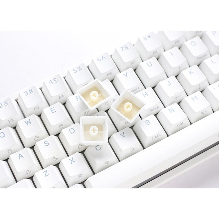 Ducky one 2 pro mini white classic rgb mechanisch gaming toetsenbord (wit, us lay-out (qwerty), cherry mx red, 60%, rgb led, double-shot pbt, quack mechanics)
