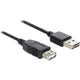 Delock easy-usb-a 2.0 male > usb-a 2.0 female verlengkabel (zwart, 5 meter)