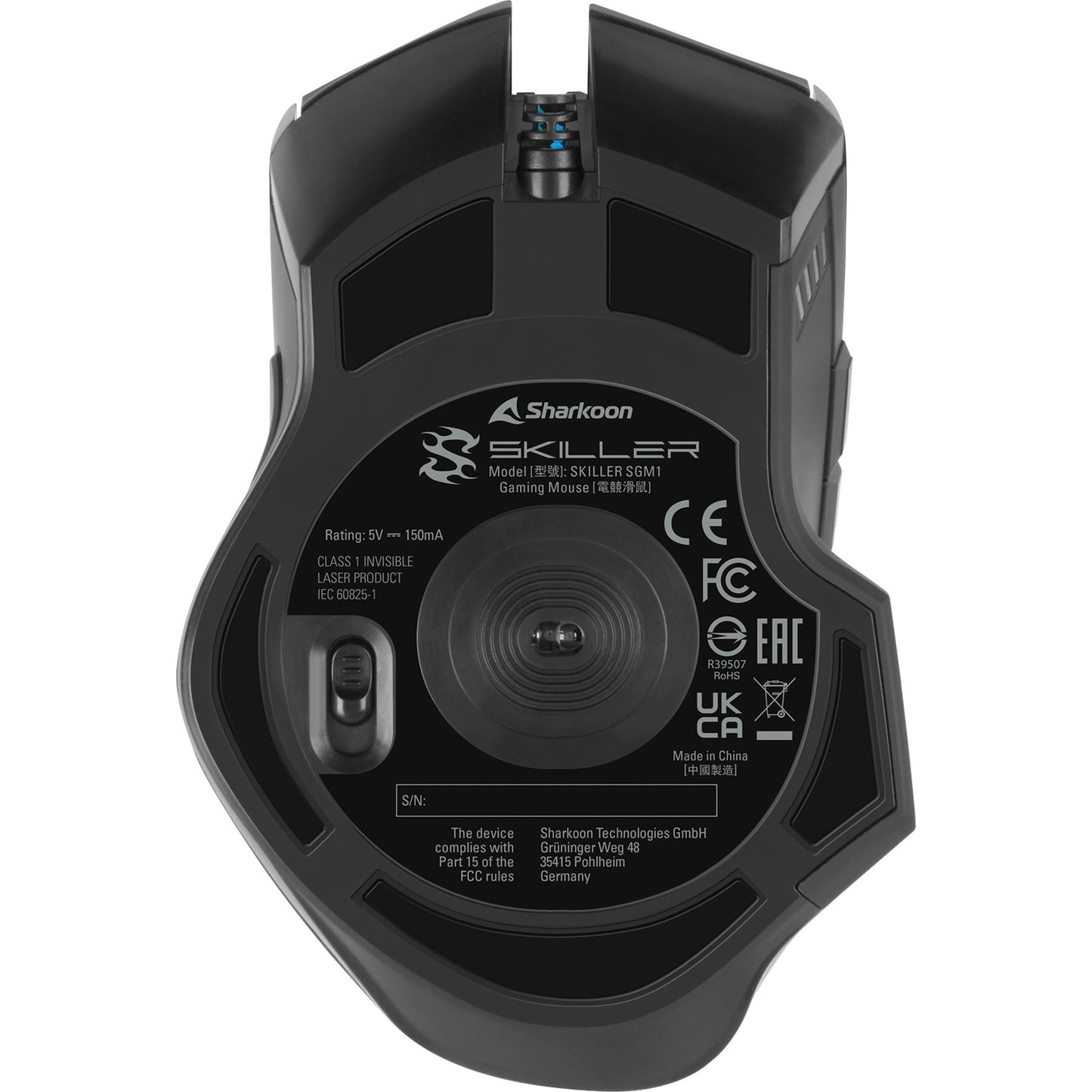 Sharkoon skiller sgm1 rgb gaming muis (zwart, 10.800 dpi, rgb leds)