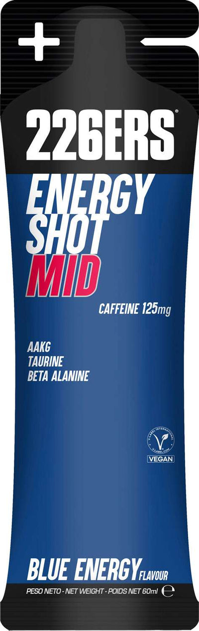 226ers energy shot mid 125mg caffeine blue energy stick 60ml