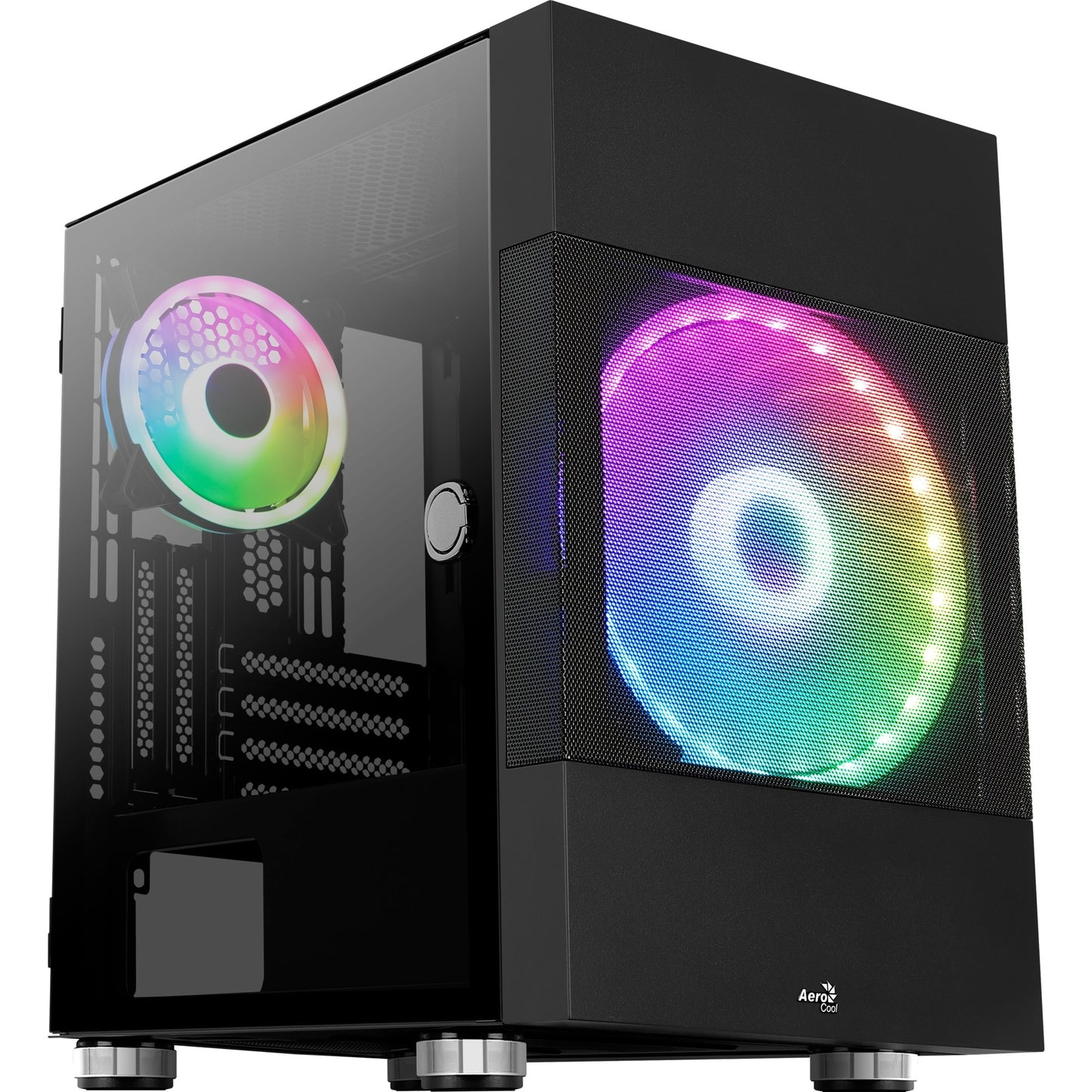 Aerocool atomic v2 mini tower behuizing (zwart | 2x usb-a | window)