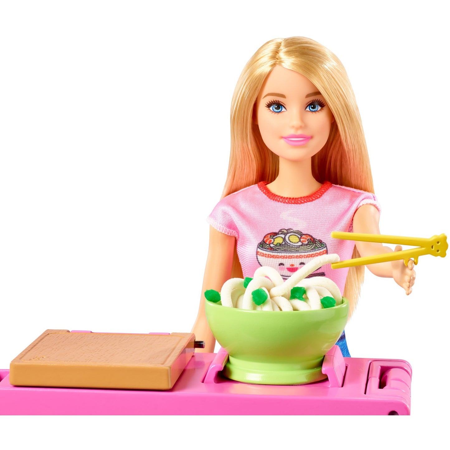 Barbie noodle bar speelset en pop