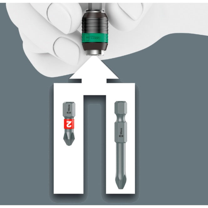 Wera bit-safe 61 universal 1, 61‑delig bitset (zwart groen)