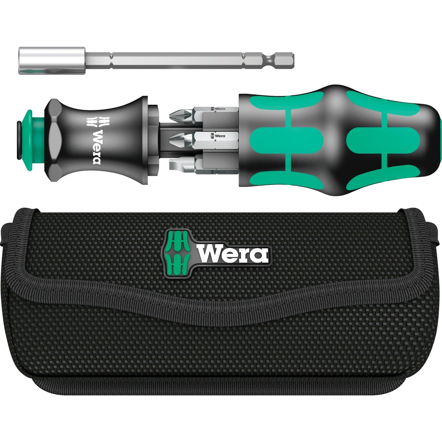 Wera kraftform kompakt 28 met etui dopsleutel (zwart groen, 6-delig)