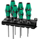 Wera 367 7 torx hf-schroevendraaierset kraftform plus + rek (zwart groen, 7-delig)