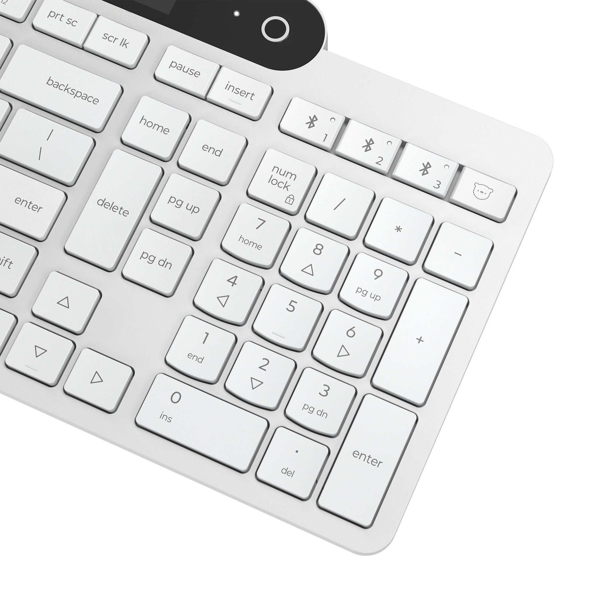 Lenovo 800 self-charging bluetooth keyboard (wit, us lay-out (qwerty), plunger, 100%, plunger switch, bluetooth 5.1, usb-c)