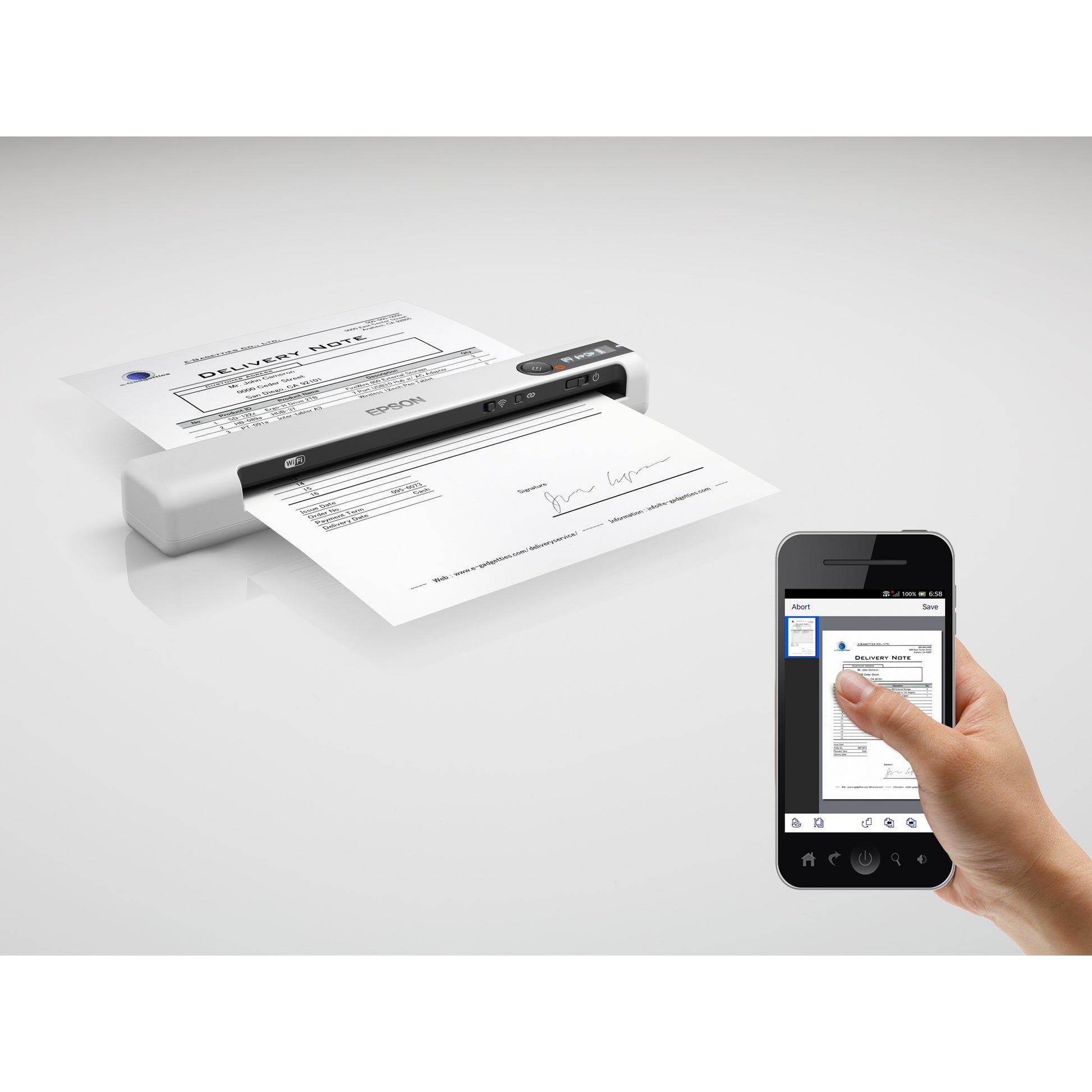 Epson workforce ds-80w feedscanner (grijs)