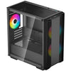 Deepcool cc360 argb mini tower behuizing (zwart | 2x usb-a | rgb | tempered glass)