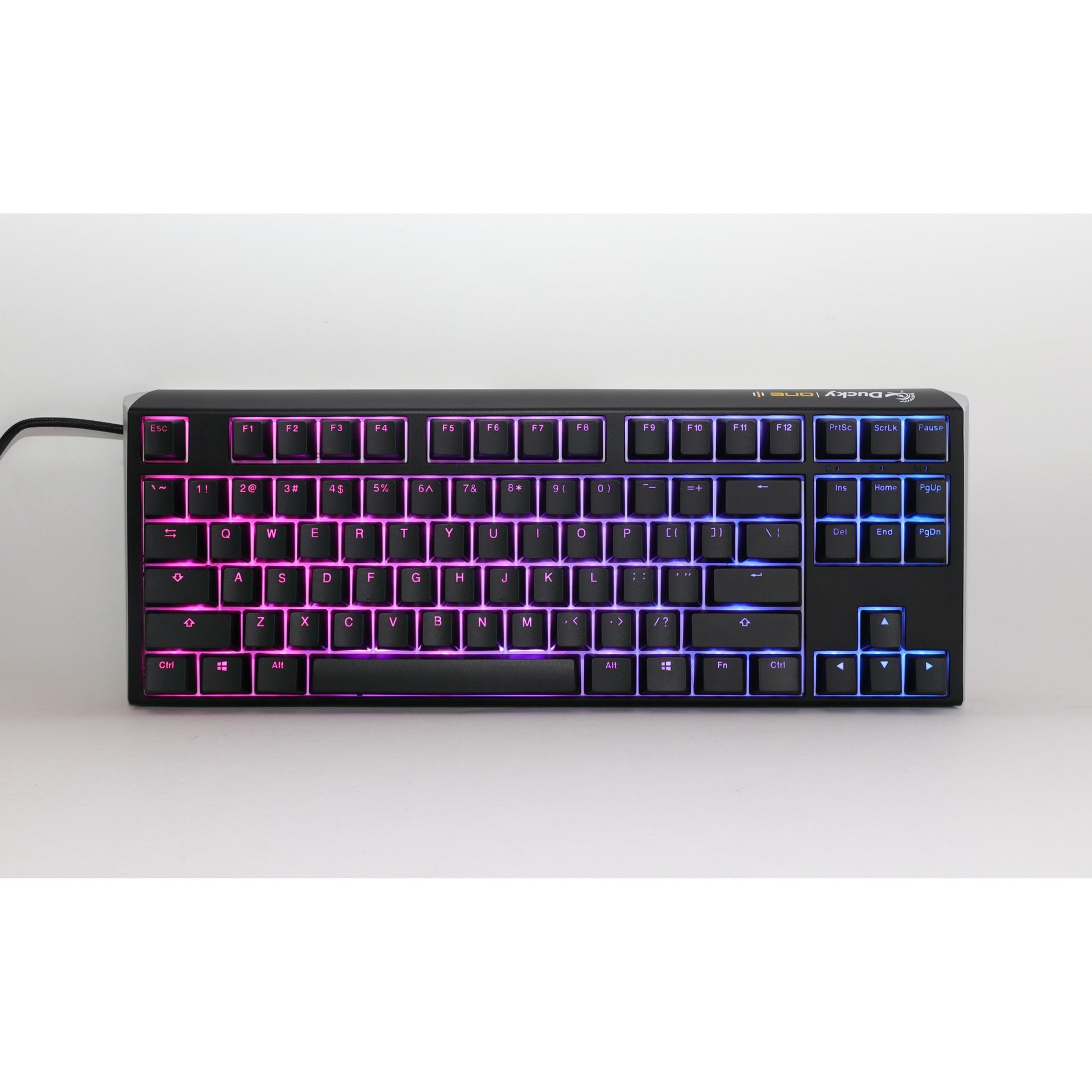 Ducky one 3 classic tkl rgb mechanisch toetsenbord (zwart, us lay-out (qwerty), cherry mx silent red, 80% (tkl), rgb leds, double-shot pbt, hot-swappable, quack mechanics)