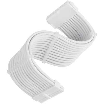Silverstone sst-pp07e-mbw-v2, 24pin atx verlengkabel (wit, 30 centimeter)