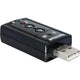 Delock usb sound adapter 7.1 geluidskaart (zwart, retail)
