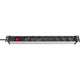Brennenstuhl premium-line technic alu 19 8x stekkerdoos (aluminium zwart, 1390007018, voor 8 stekkers)