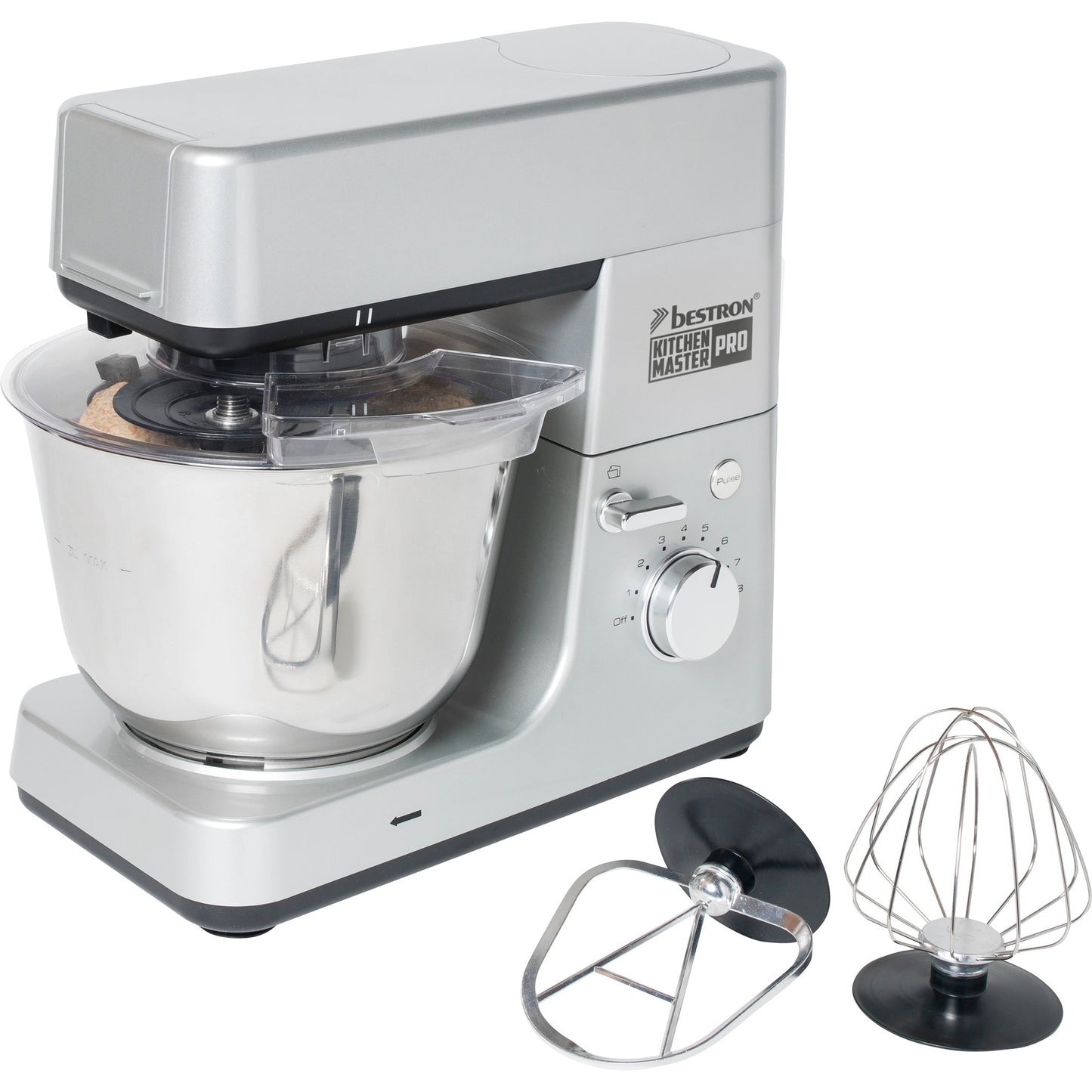 Bestron akm1600s 4-in-1 keukenmachine kitchen master pro (zilver)