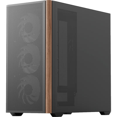 Aerocool b301a mini tower behuizing (zwart | 1x usb-a | 1x usb-c | rgb)