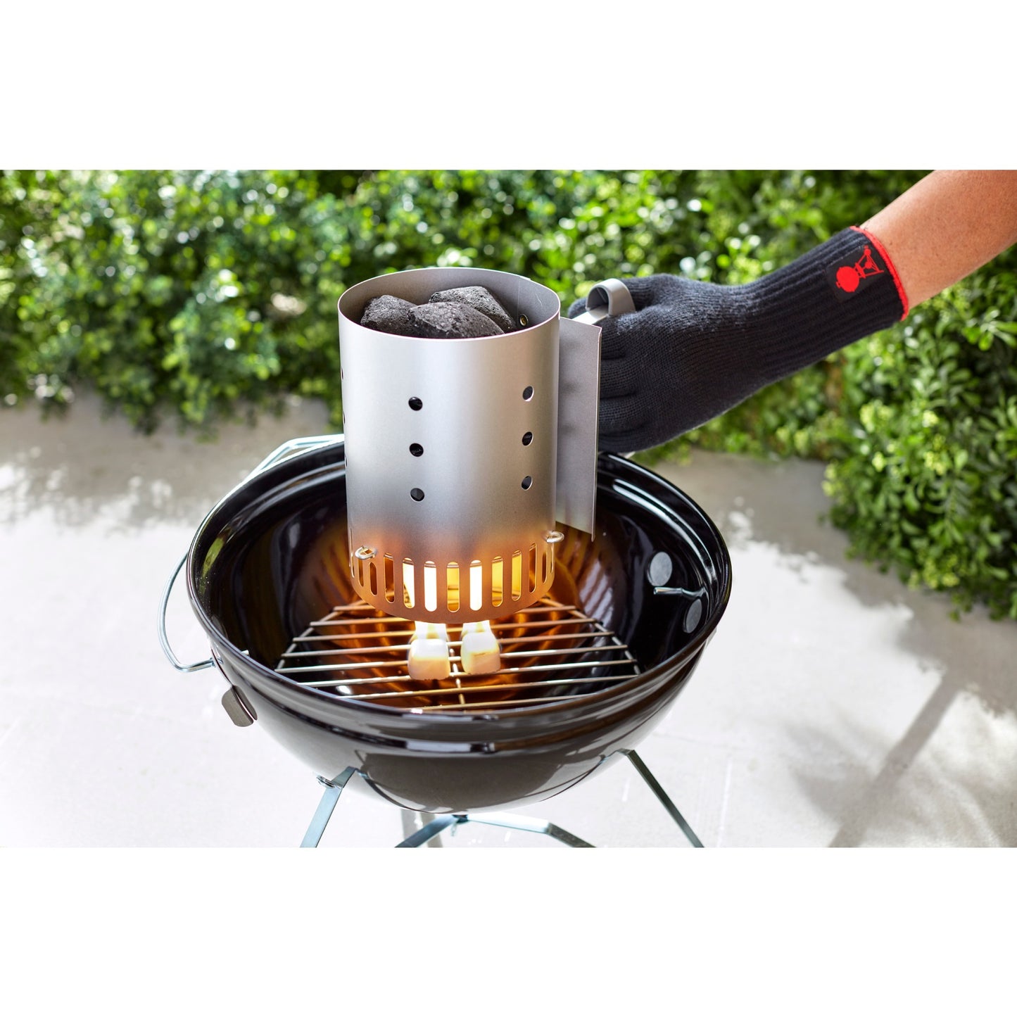 Weber rapidfire compact brikettenstarter houtskoolstarter (zilver)