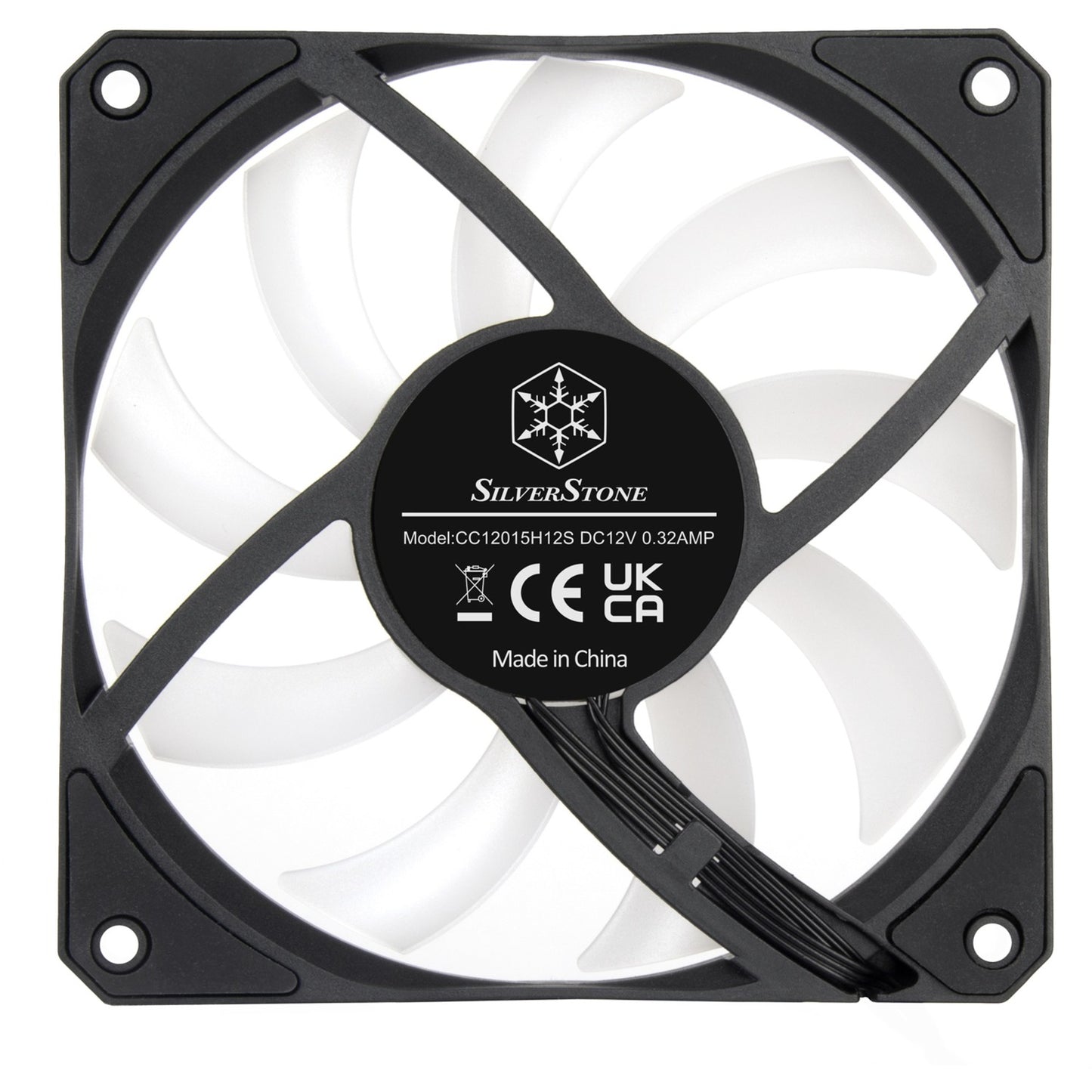 Silverstone air slimmer 120 argb case fan (zwart, 120 x 120 x 15 mm, pwm)
